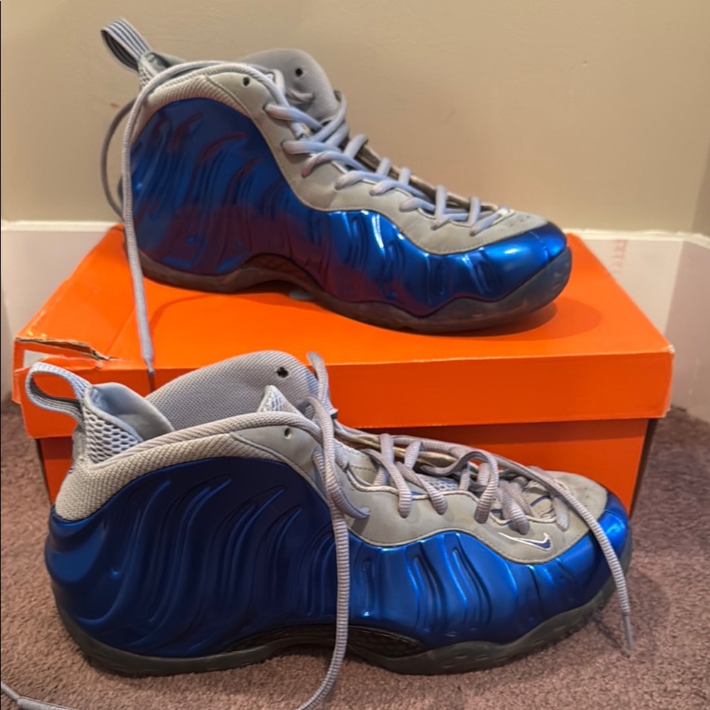 Nike Air Foamposite Sneakers Blue and Gray